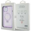 Guess GUHMP15MHRSGSU iPhone 15 Plus / 14 Plus 6.7 fioletowy/purple hardcase Ring Stand Script Glitter MagSafe